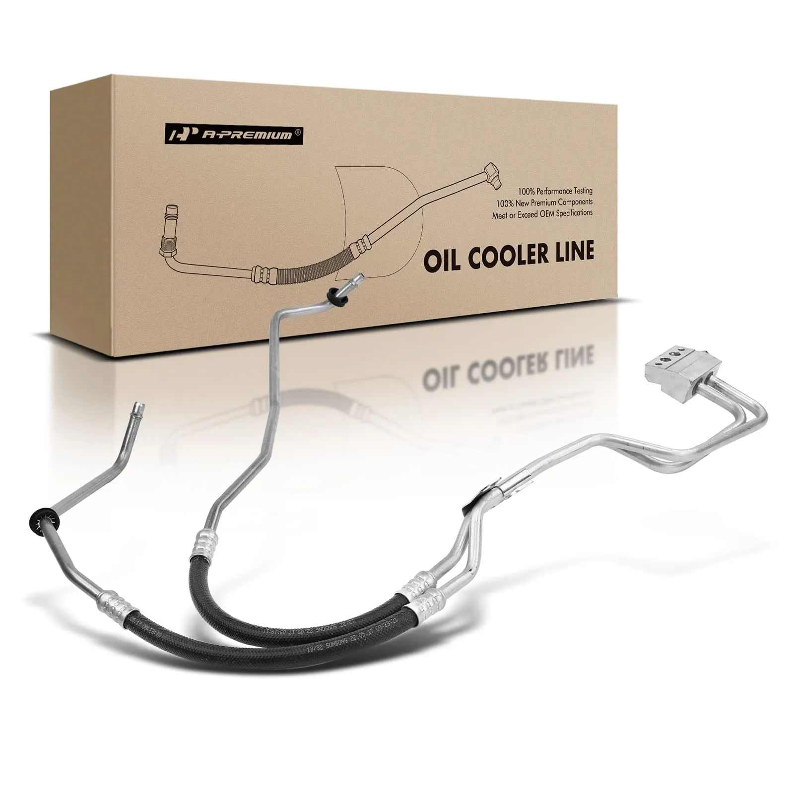 Engine Oil Cooler Core Assembly with Lines - view 3