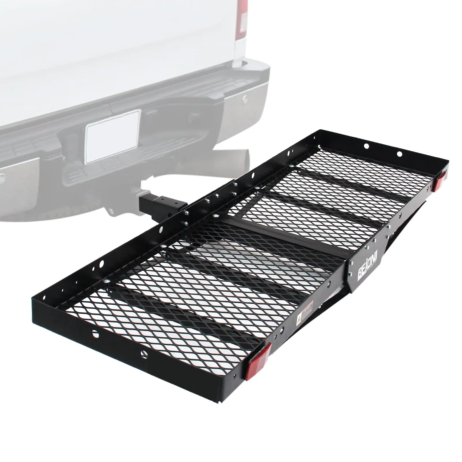 Foldable Hitch-Mounted Steel Cargo Carrier Basket - view 2