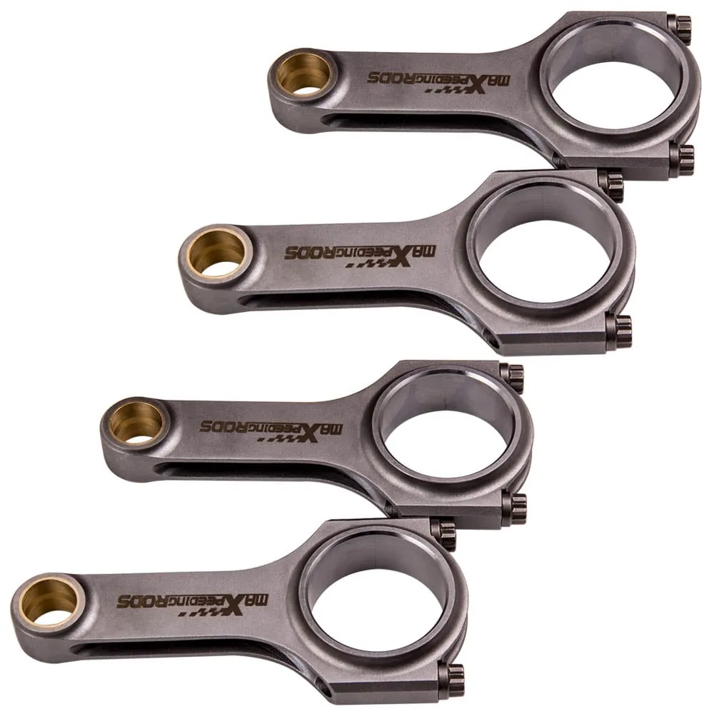 Forged Steel Connecting Rods Set (8-Piece Pack) - Engine Components for High-HP Engines