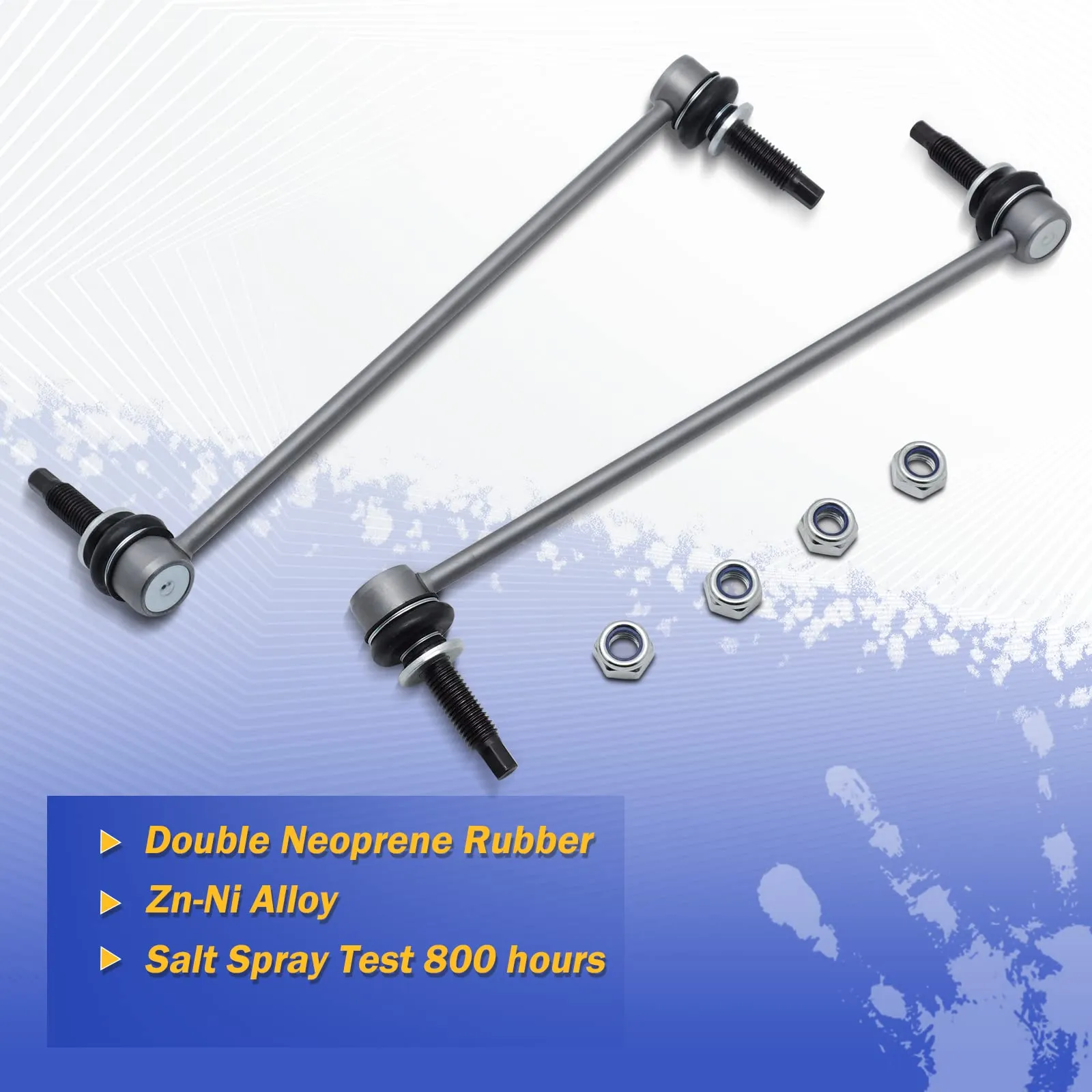 Front and Rear Sway Bar End Link Kit (4-Piece) - Suspension & Steering for Sports Cars