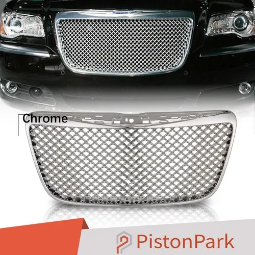 Front Chrome Mesh Grille Guard Brush Shield - view 3