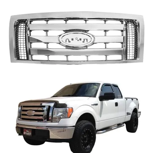 Front Chrome Mesh Grille Guard Brush Shield - view 5