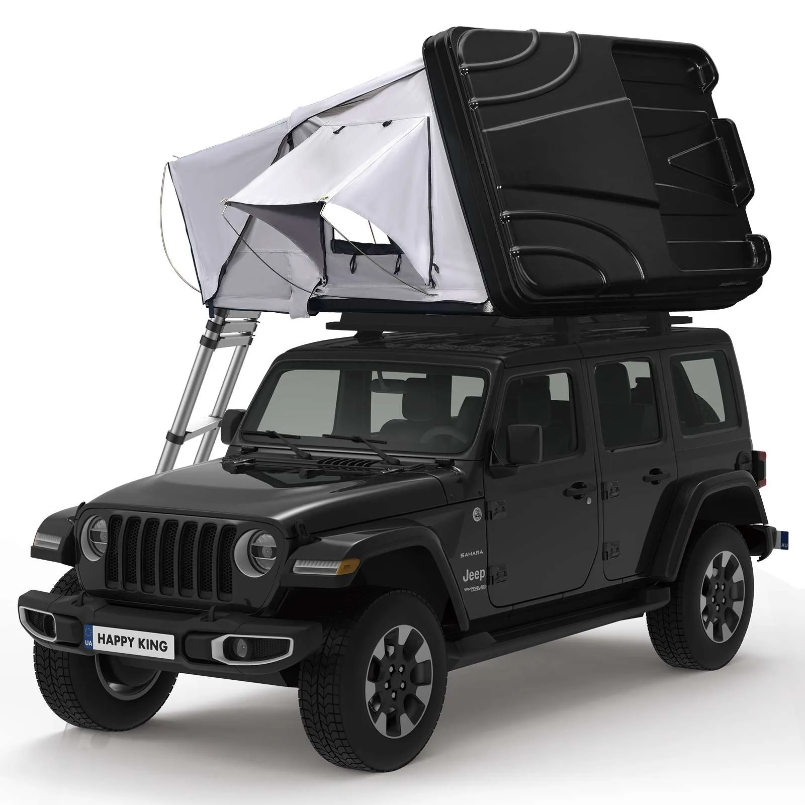 Hard Shell Pull-Out Roof Top Tent Awning Canopy - Towing & Utility for Overland Pickups