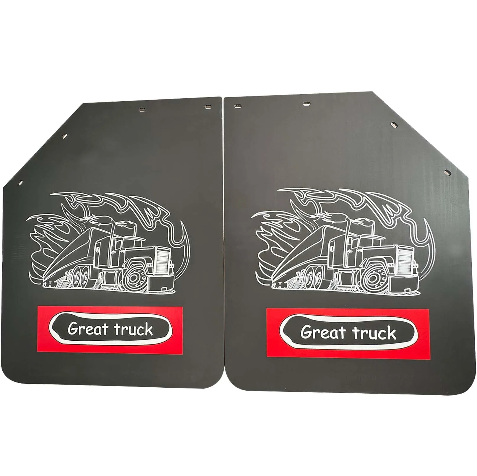 Heavy-Duty Rubber Mud Flaps Splash Guards (Pair) - Exterior & Body for Lifted Duallys