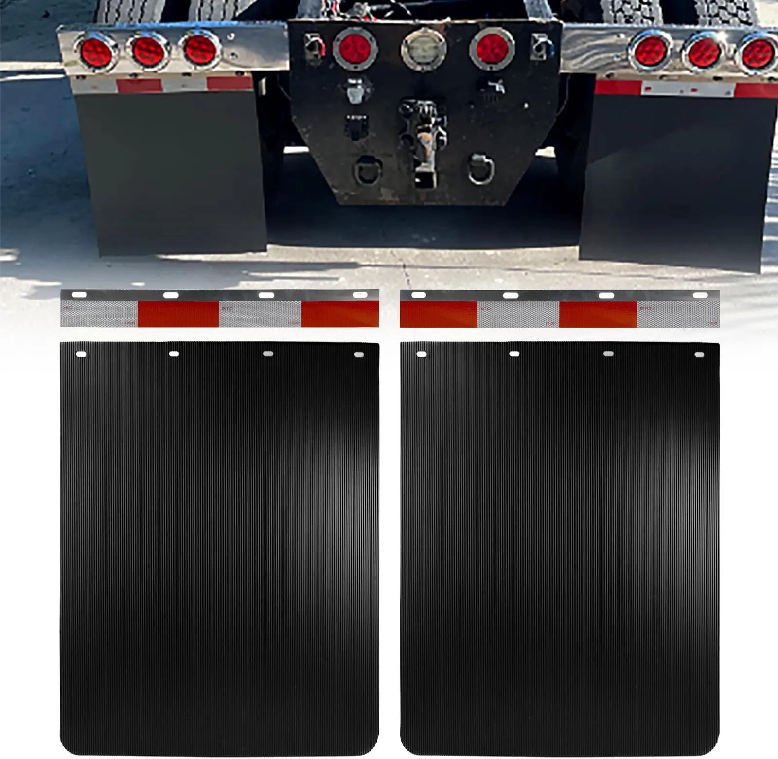 Heavy-Duty Rubber Mud Flaps Splash Guards (Pair) - view 4