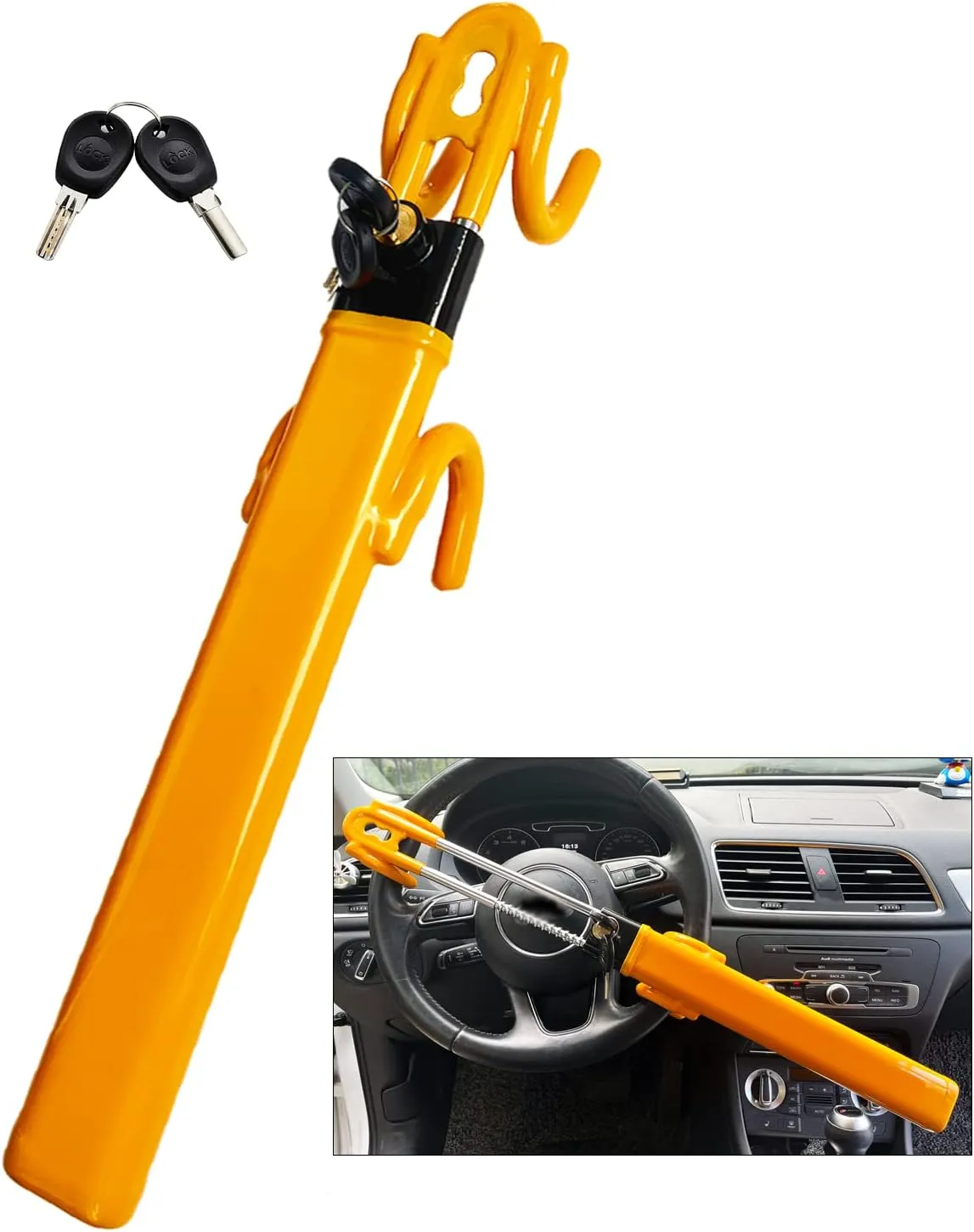 Heavy-Duty Steering Wheel Lock Security System - view 2