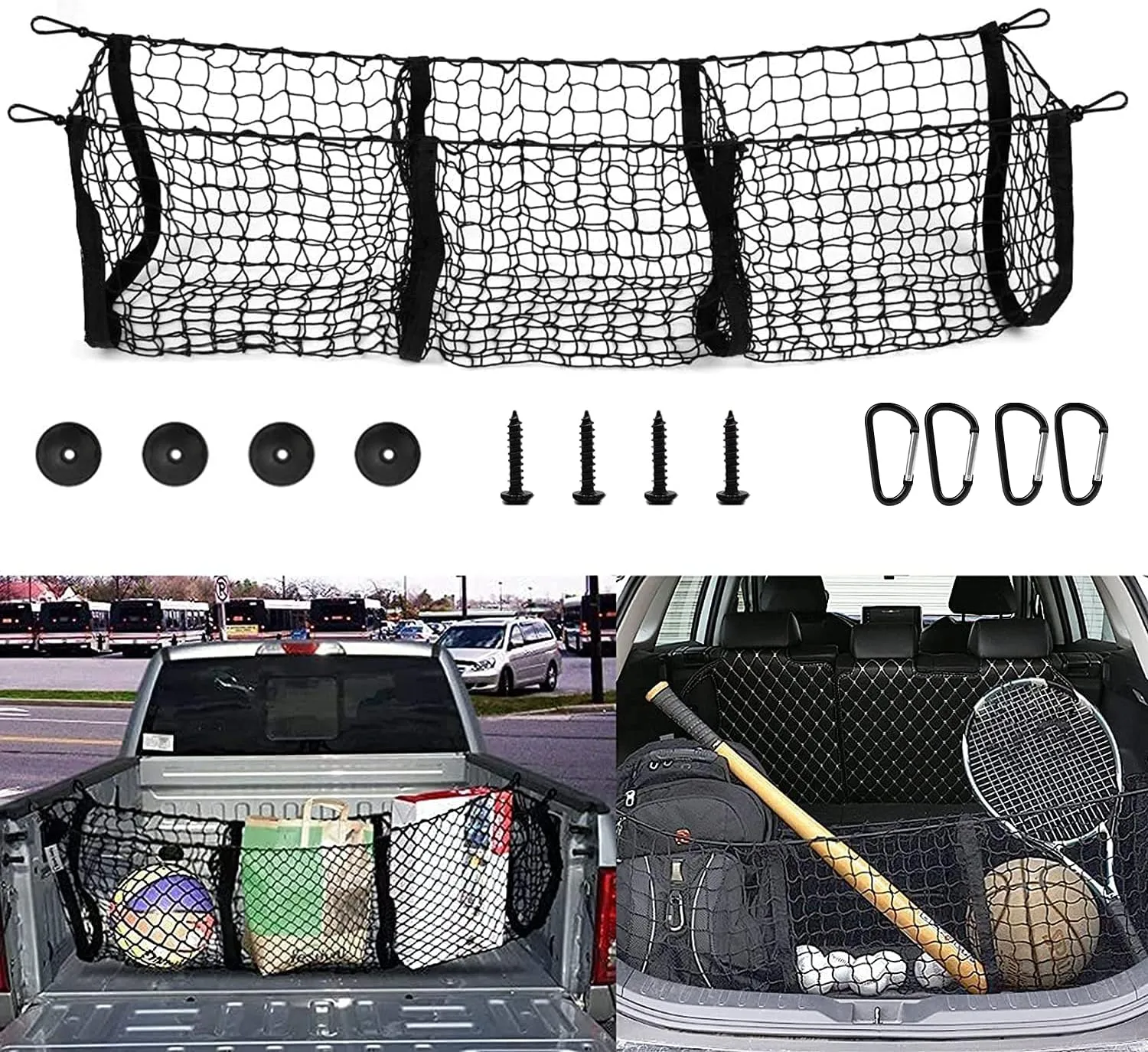 Heavy-Duty Trunk Cargo Net Organizer Set - view 2