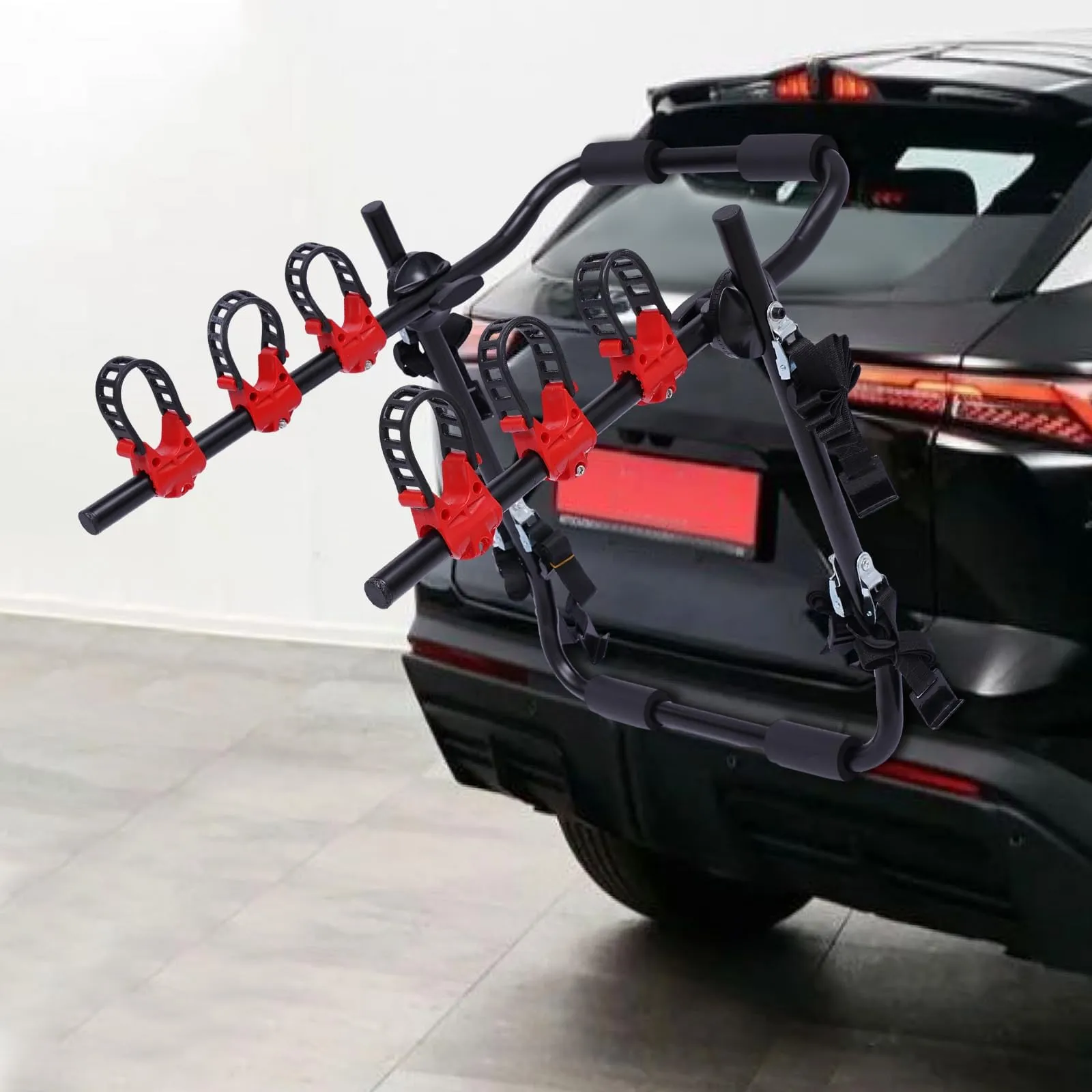 Hitch-Mounted 3-Bike Carrier Rack (Fold-Down) - Towing & Utility for Family Travelers