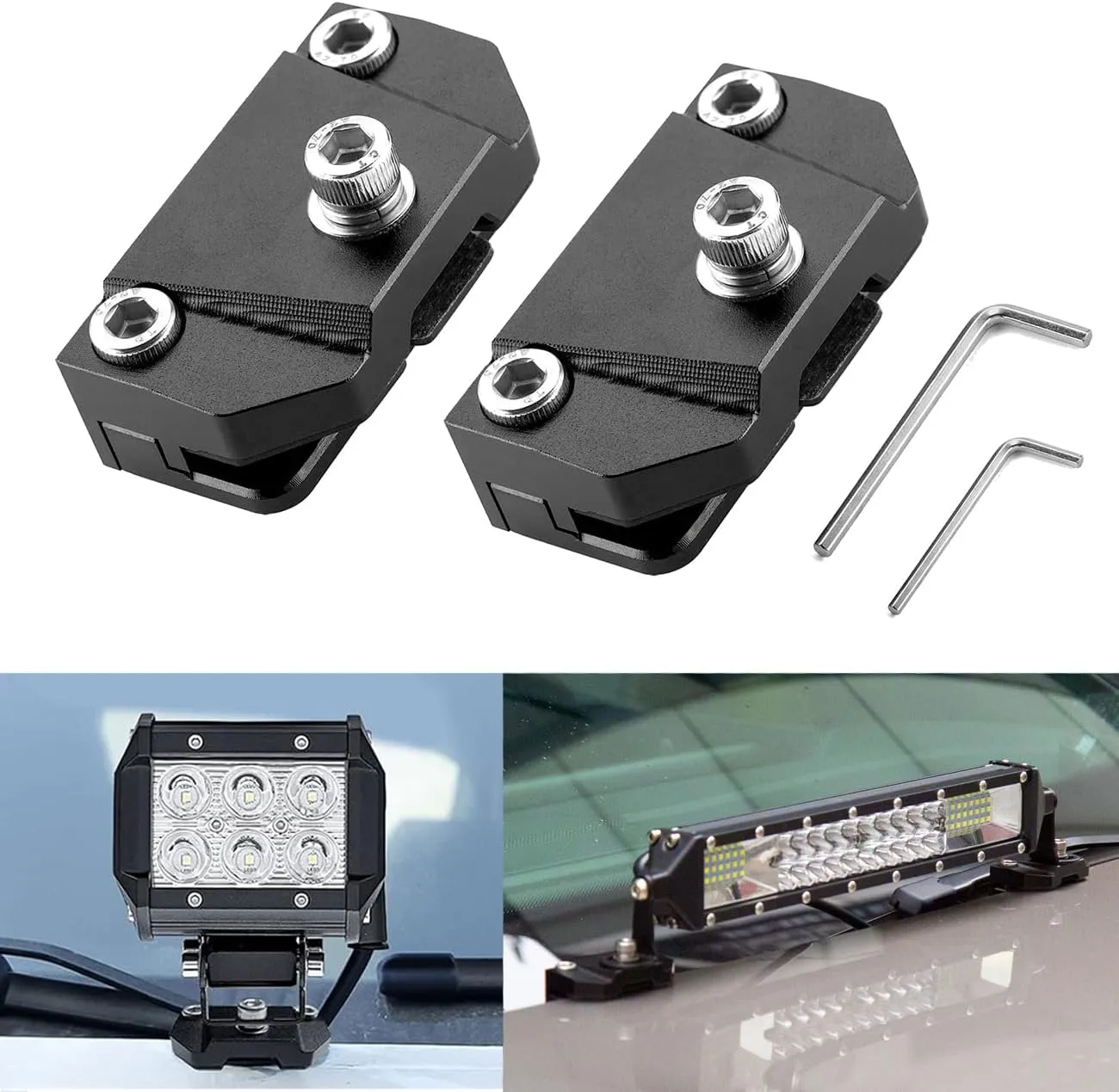 Hood-Mounted LED Pod Light Kit with Brackets - view 3