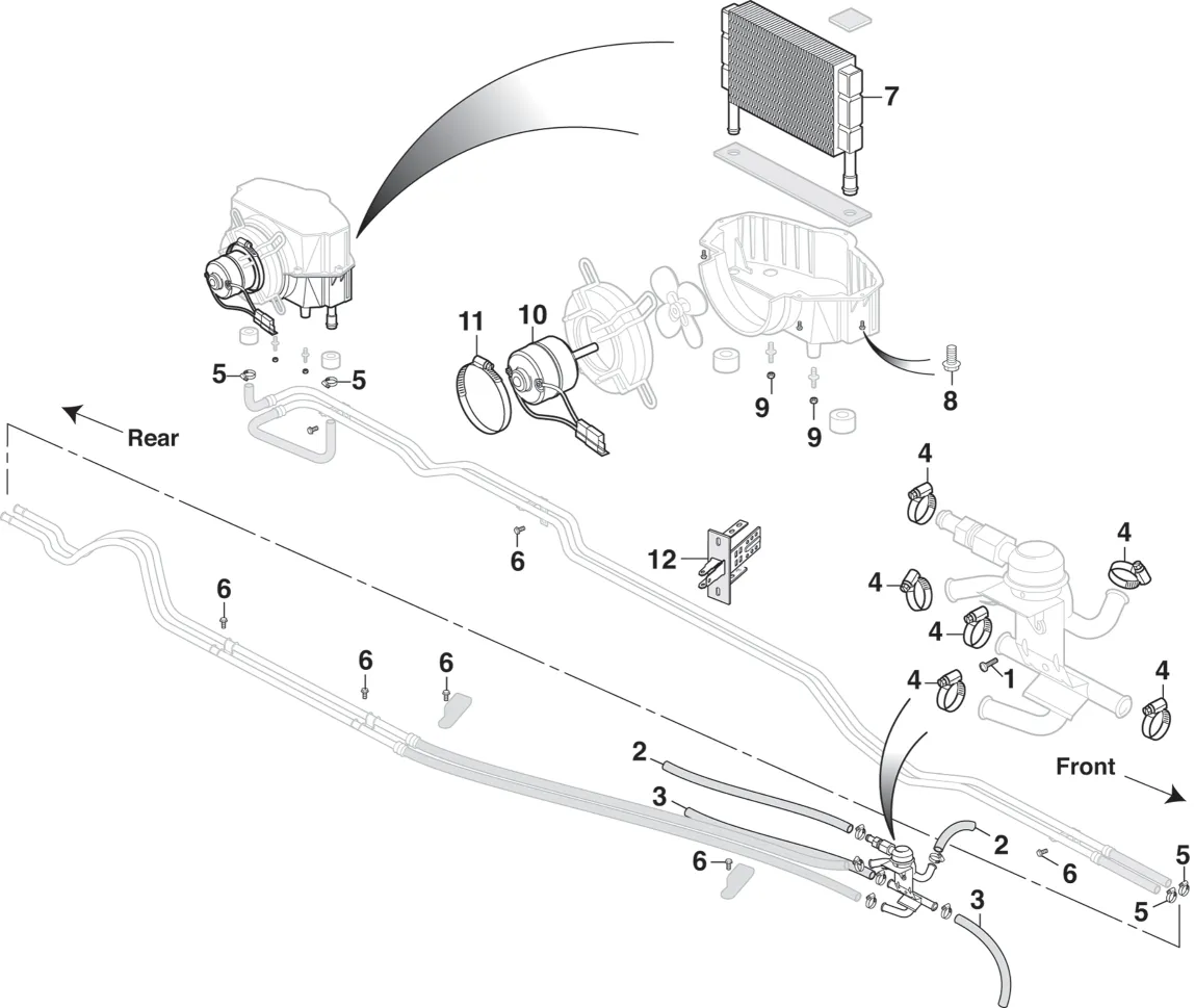 HVAC Auxiliary Heater Core Matrix Unit - view 4