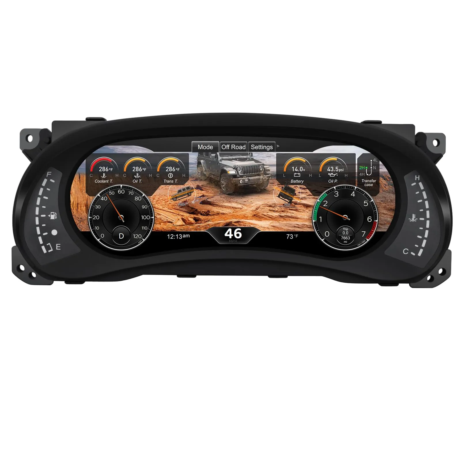 In-Dash Replacement Digital Cluster Gauges Panel - view 2