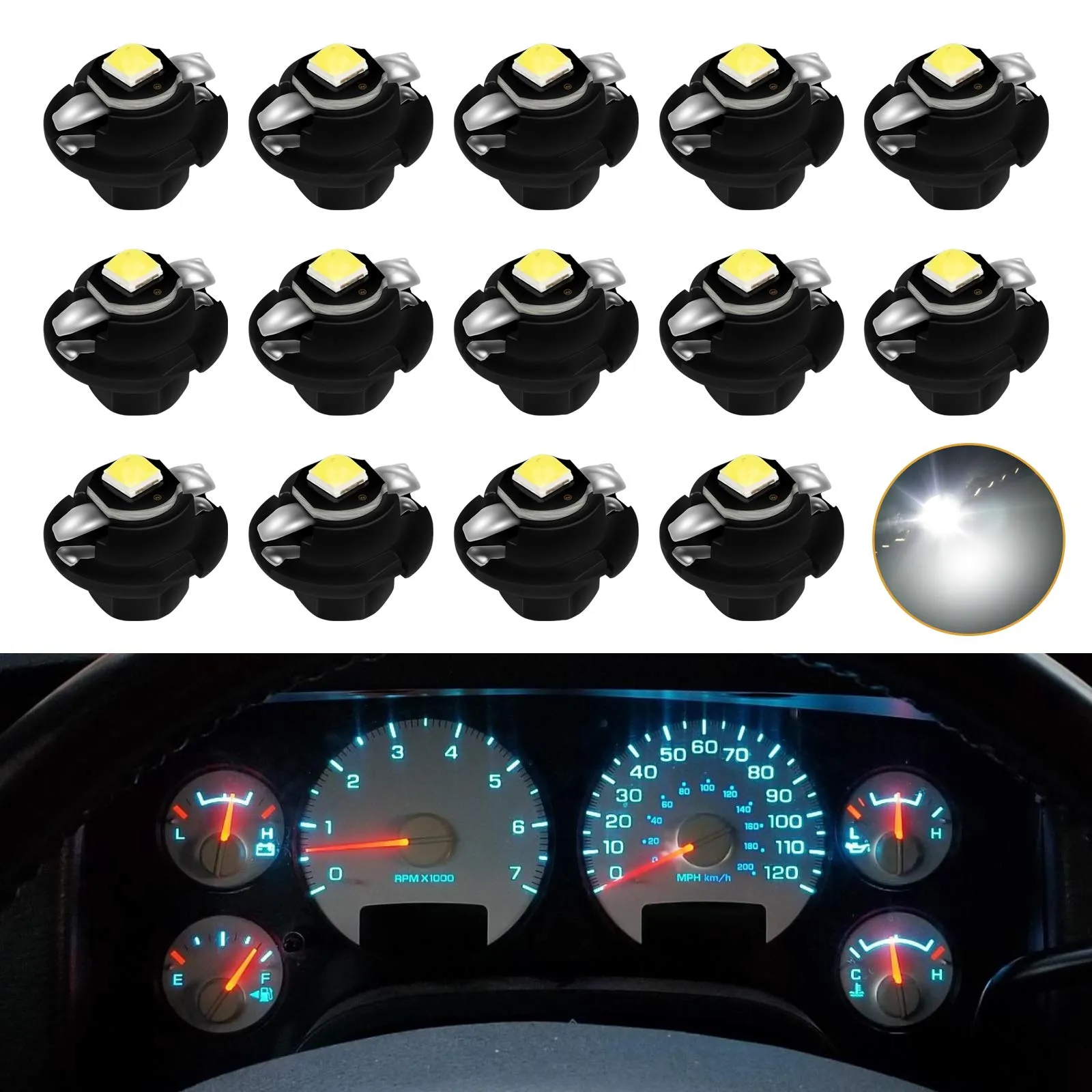 In-Dash Replacement Instrument Gauge Cluster Panel - view 2