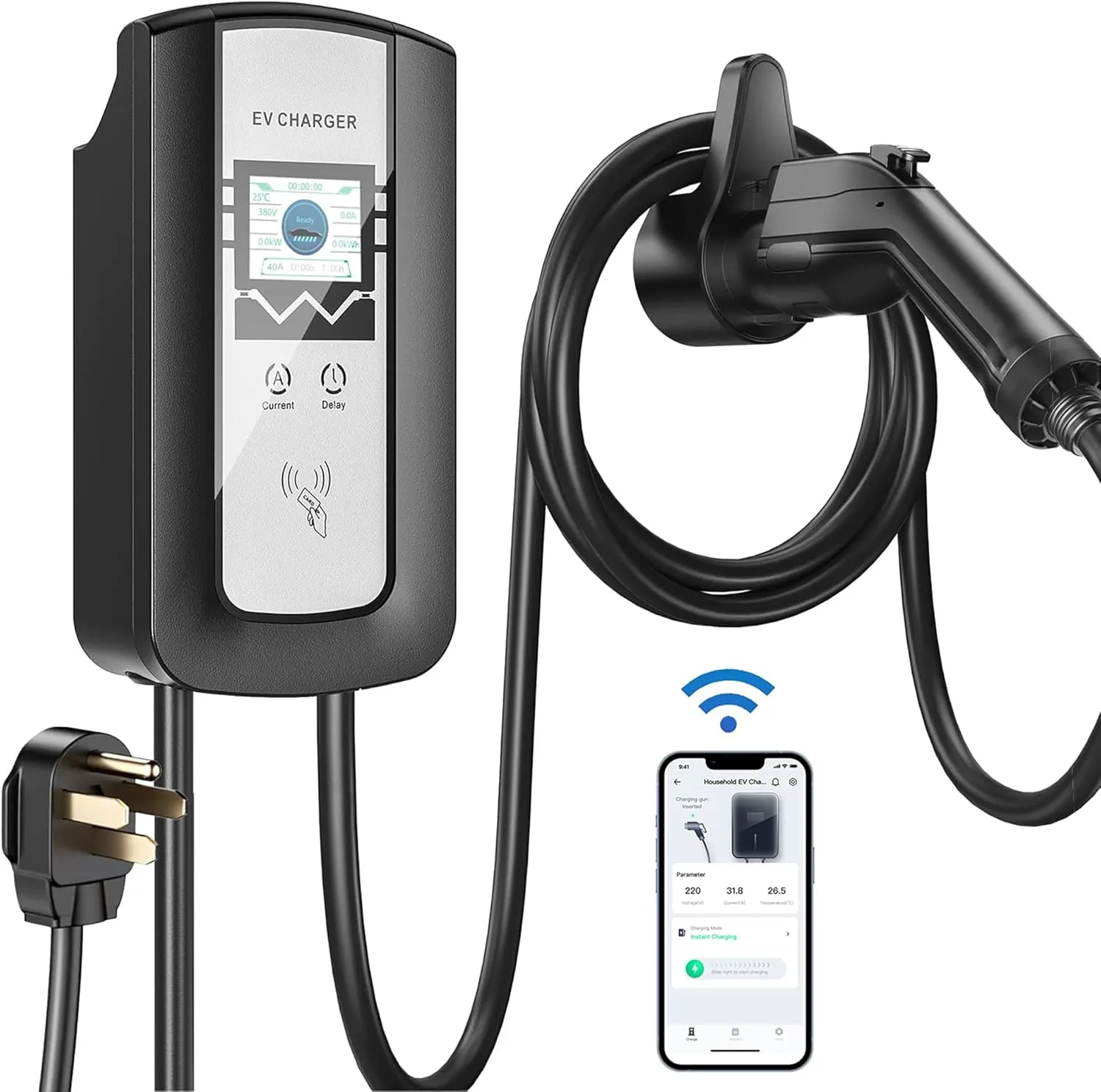 Level 2 Smart Home EV Charging Station (40-Amp) - view 3