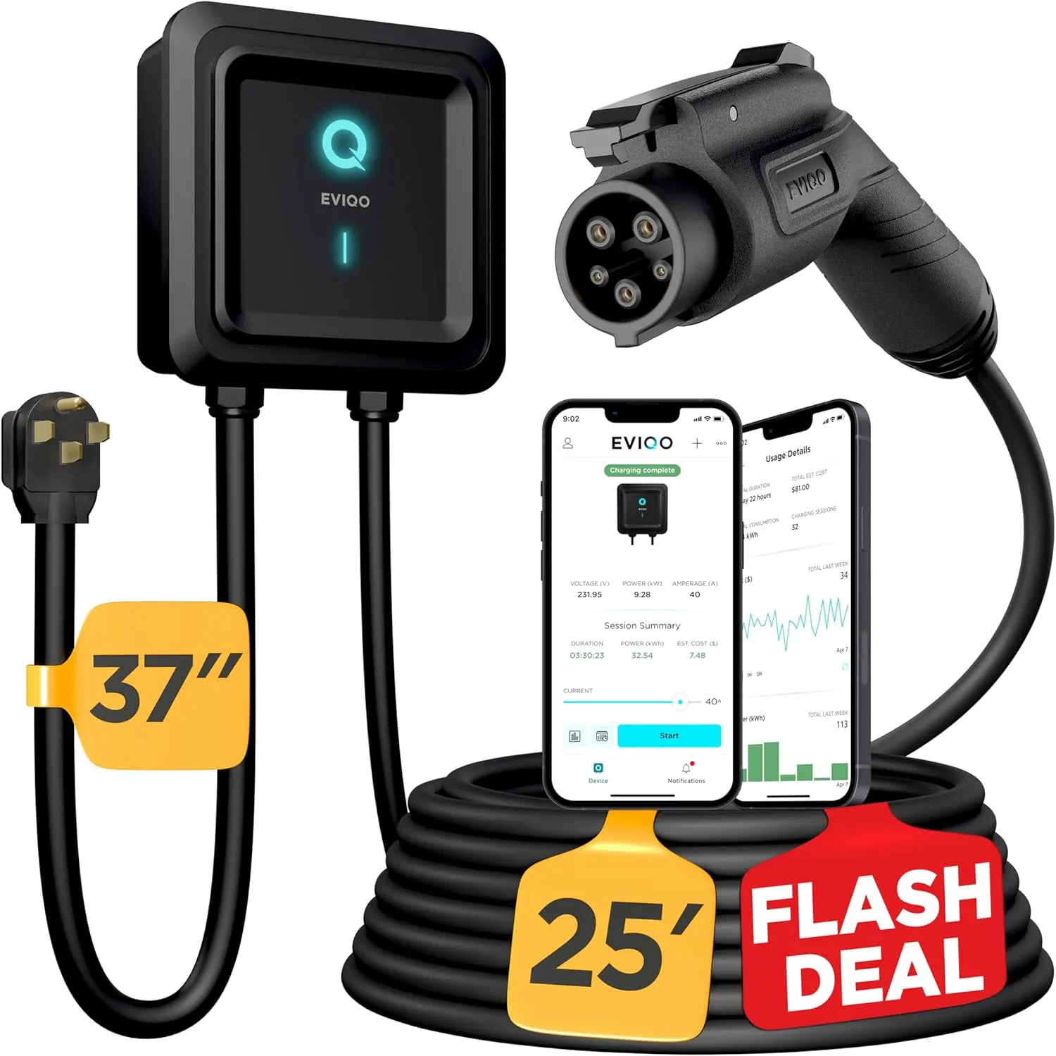 Level 2 Smart Home EV Fast Charging Hub (48-Amp) - view 4