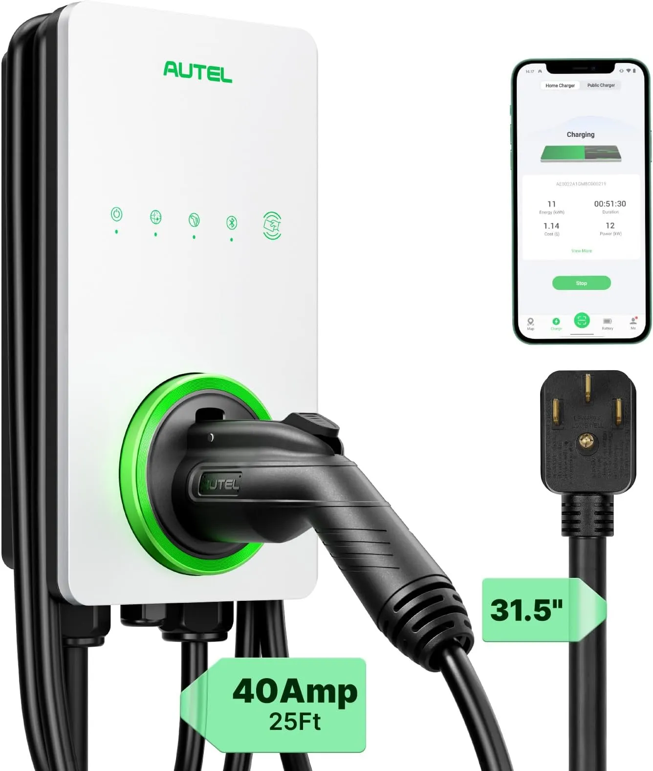Level 2 Smart Home EV Fast Charging Hub (48-Amp) - view 6
