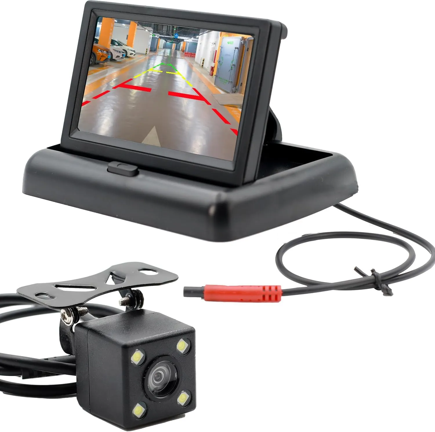 License Plate Backup Camera Kit with TFT Monitor - Electronics for Older Vehicles