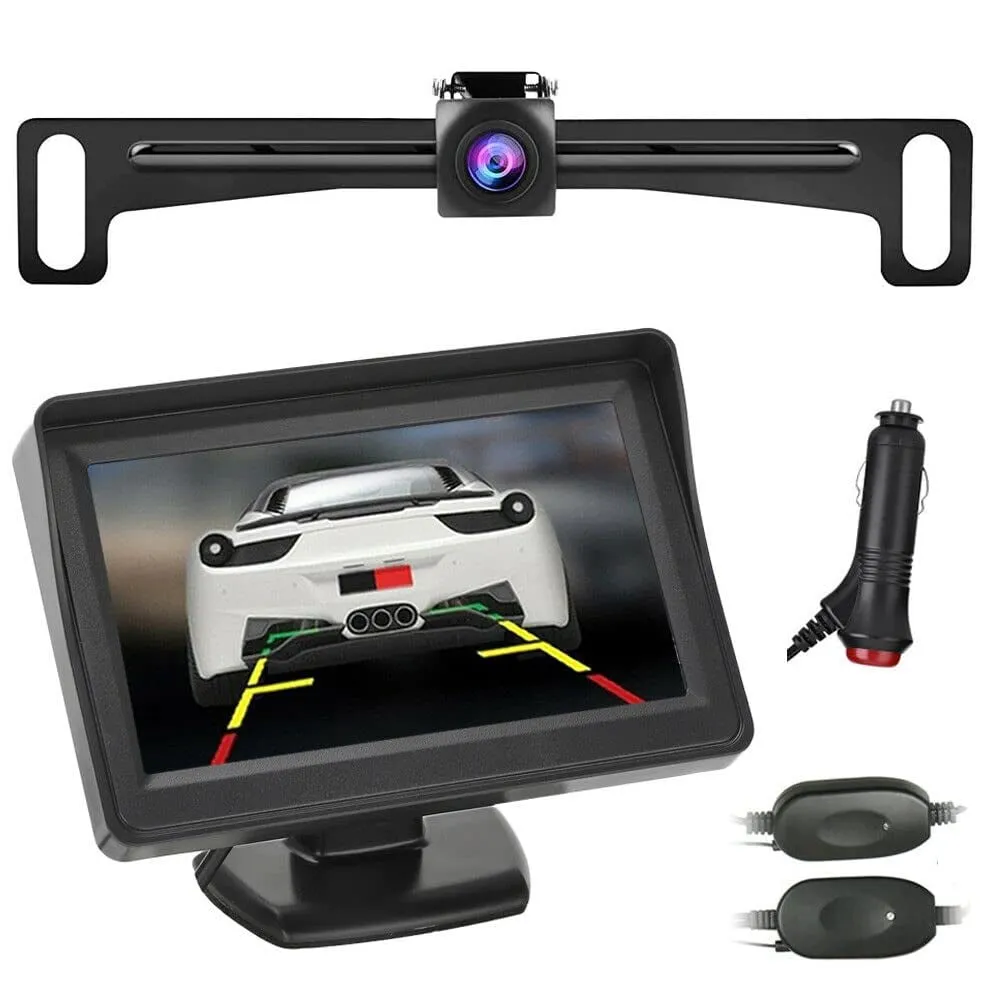 License Plate Backup Camera Kit with TFT Monitor - view 4