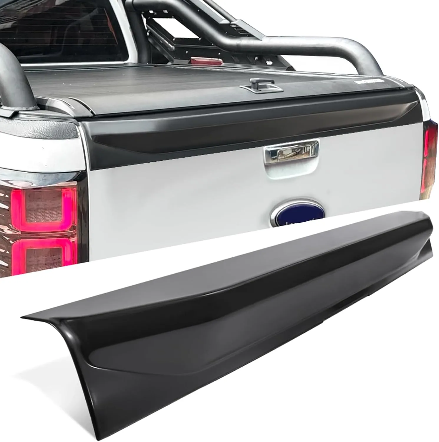 Matte Black Tailgate Spoiler Protector Cap - Exterior & Body for Work Trucks