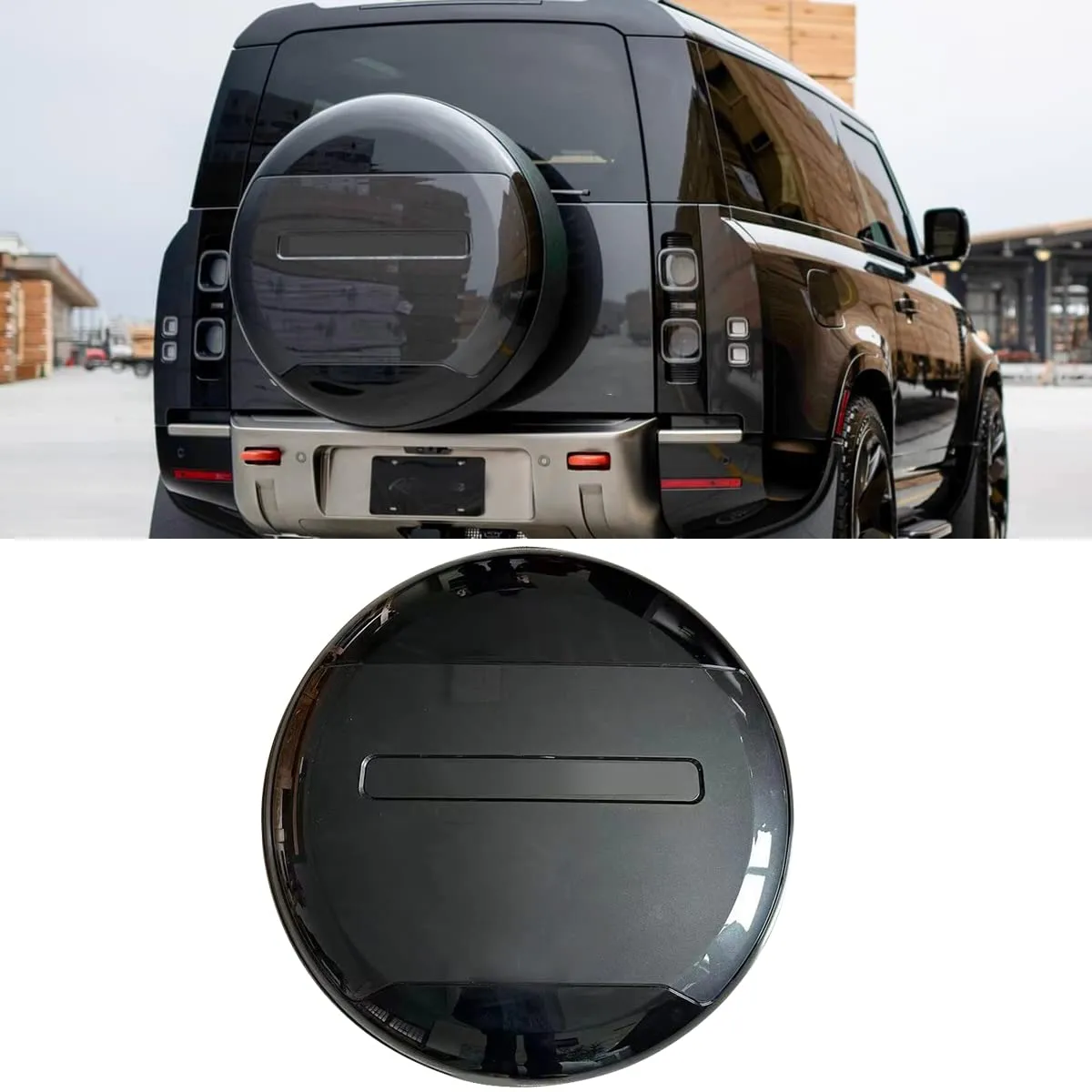 Molded Plastic Rigid Spare Tire Cover Shield Cap - Exterior & Body for Premium Off-Road SUVs