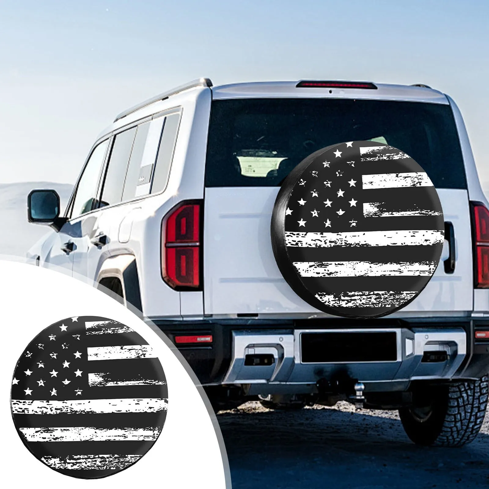 Molded Plastic Spare Tire Cover Shield - Exterior & Body for Off-Road SUVs
