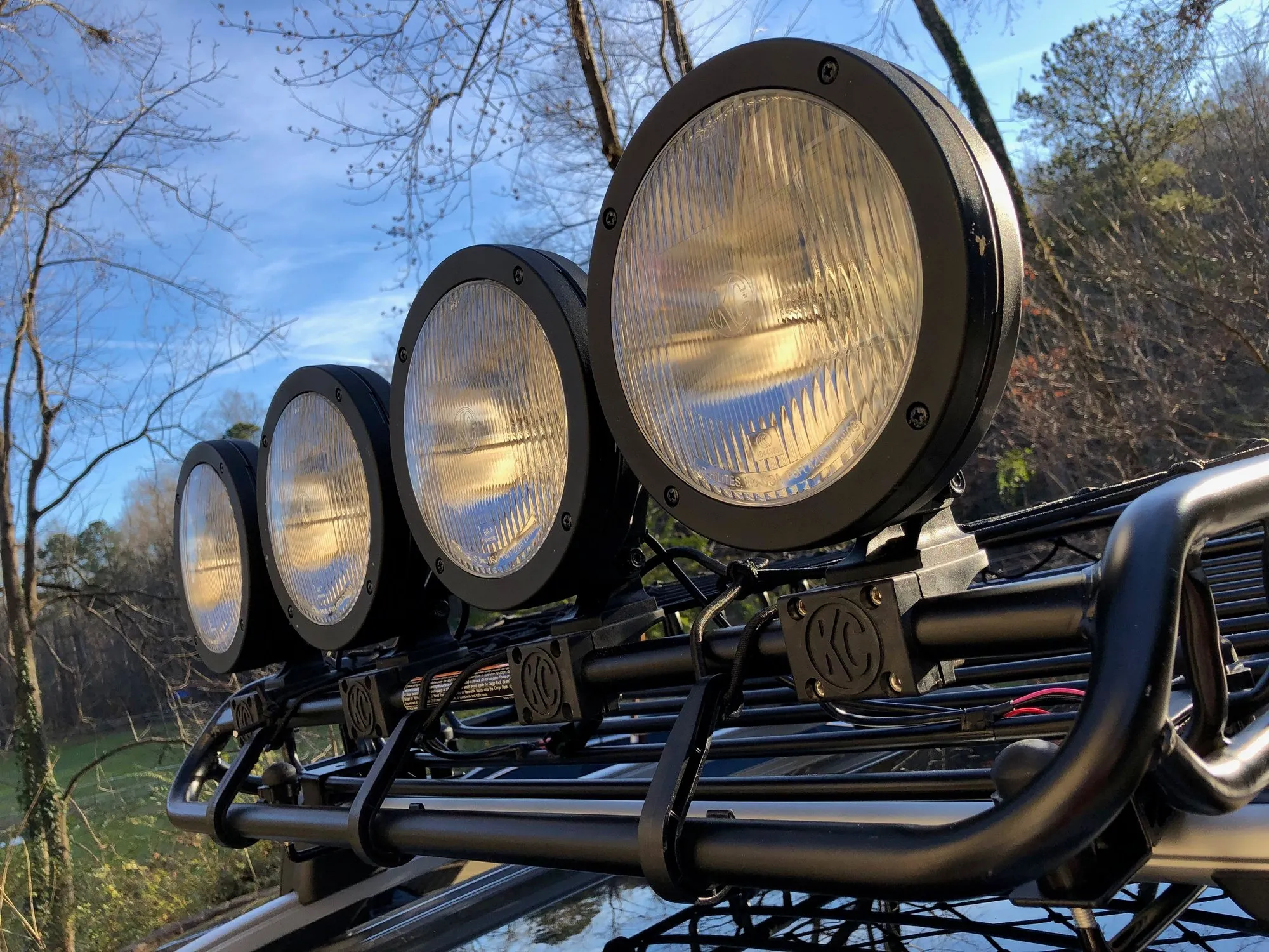 Multi-Angle Roof-Mounted Off-Road Spotlight Cluster - Lighting for Search & Rescue Vehicles