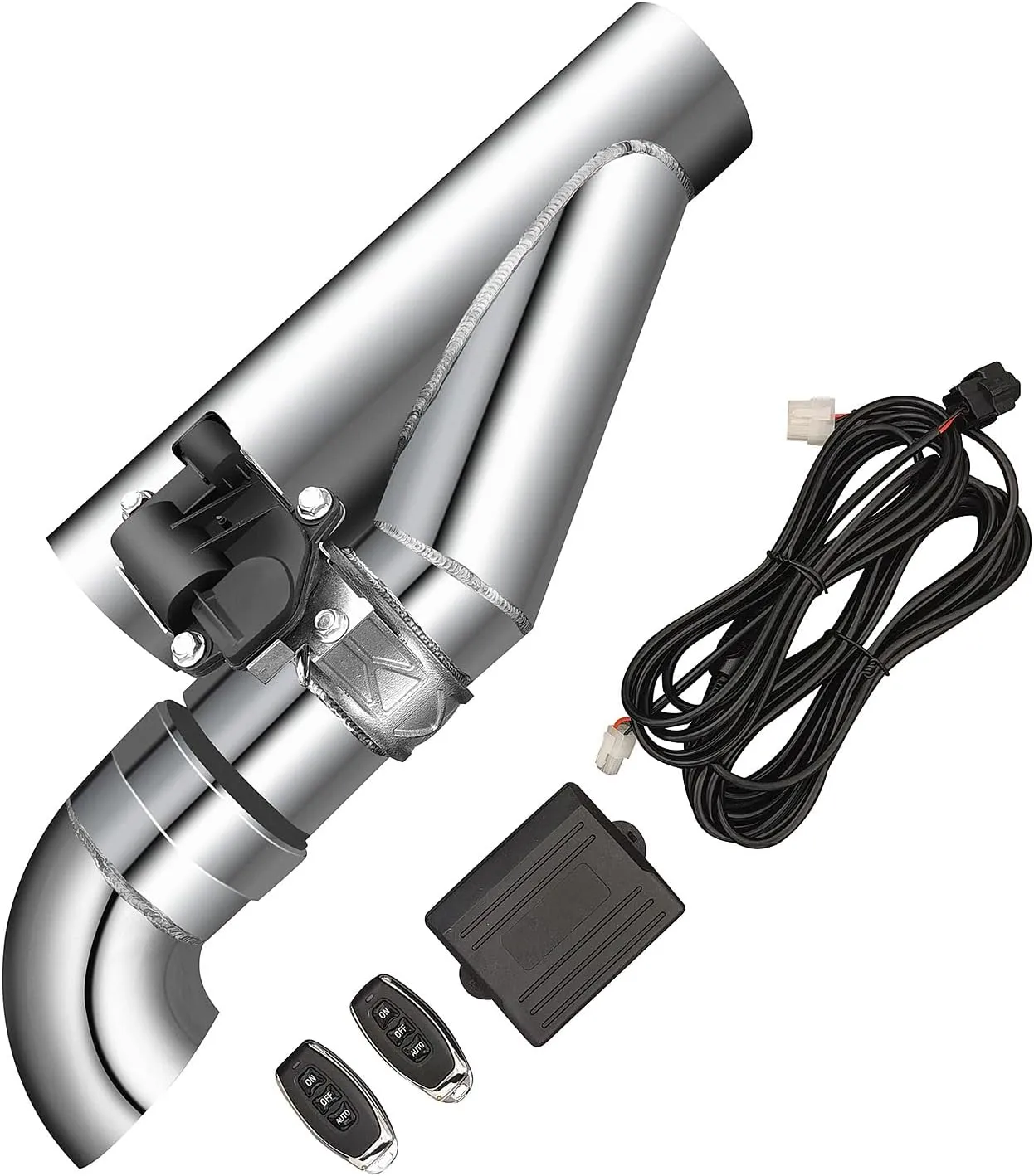 Performance Muffler with Wireless Remote Bypass Valve - Exhaust & Fuel Systems for Street Tuner Cars