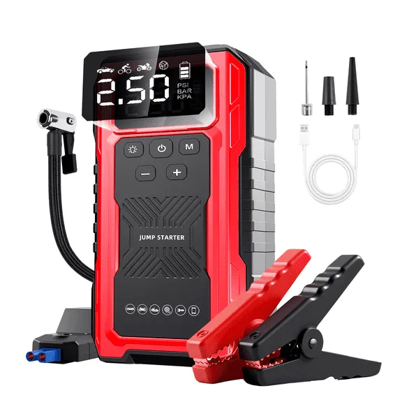 Portable Electric Tire Inflator & Battery Jump Box - view 2
