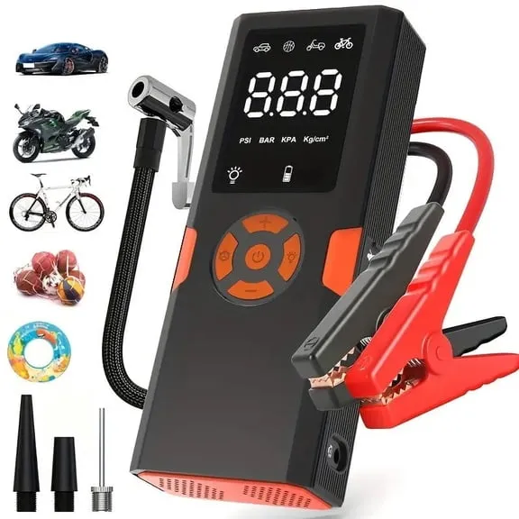 Portable Electric Tire Inflator & Battery Jump Box - view 3