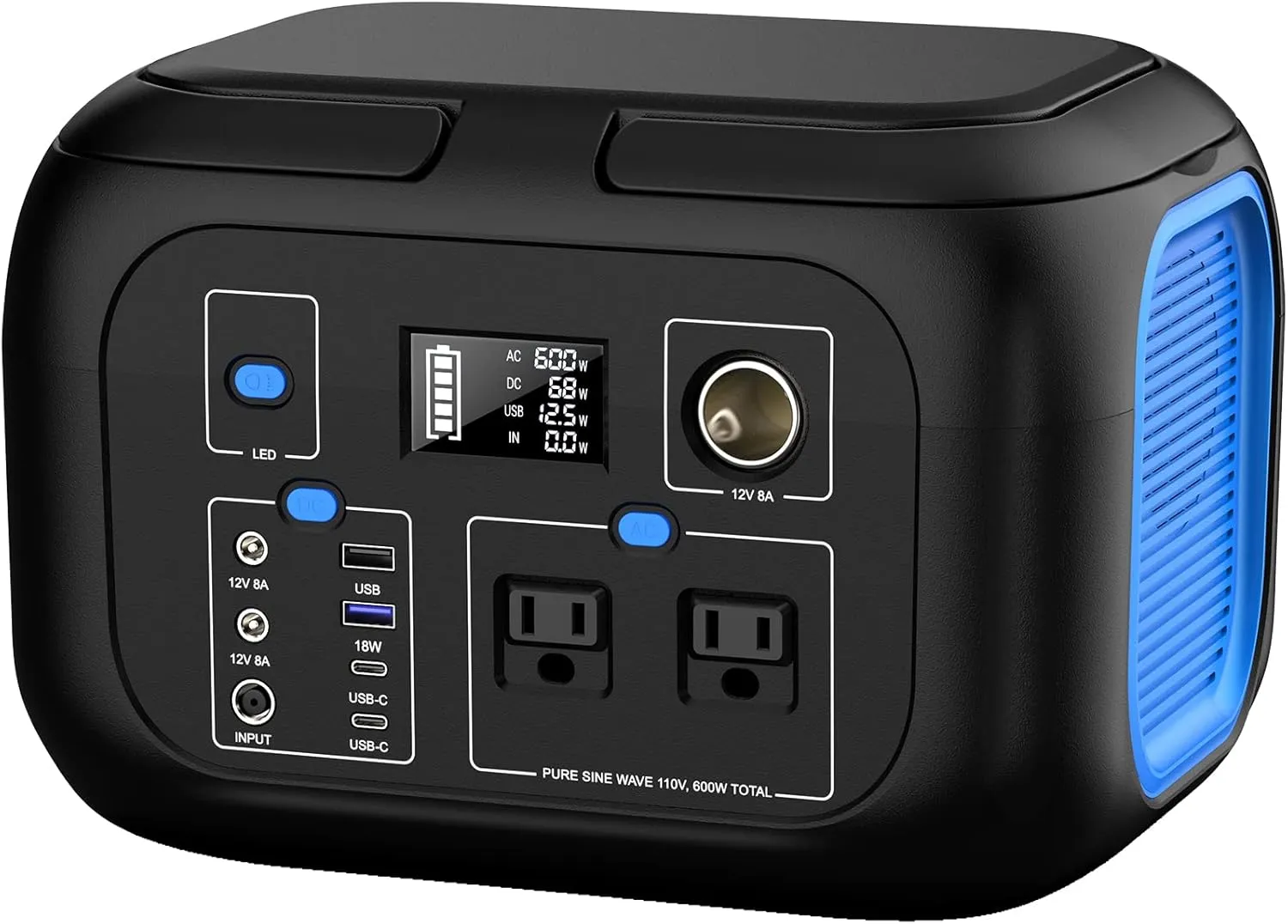 Portable Lithium Solar Generator Battery Station - view 3
