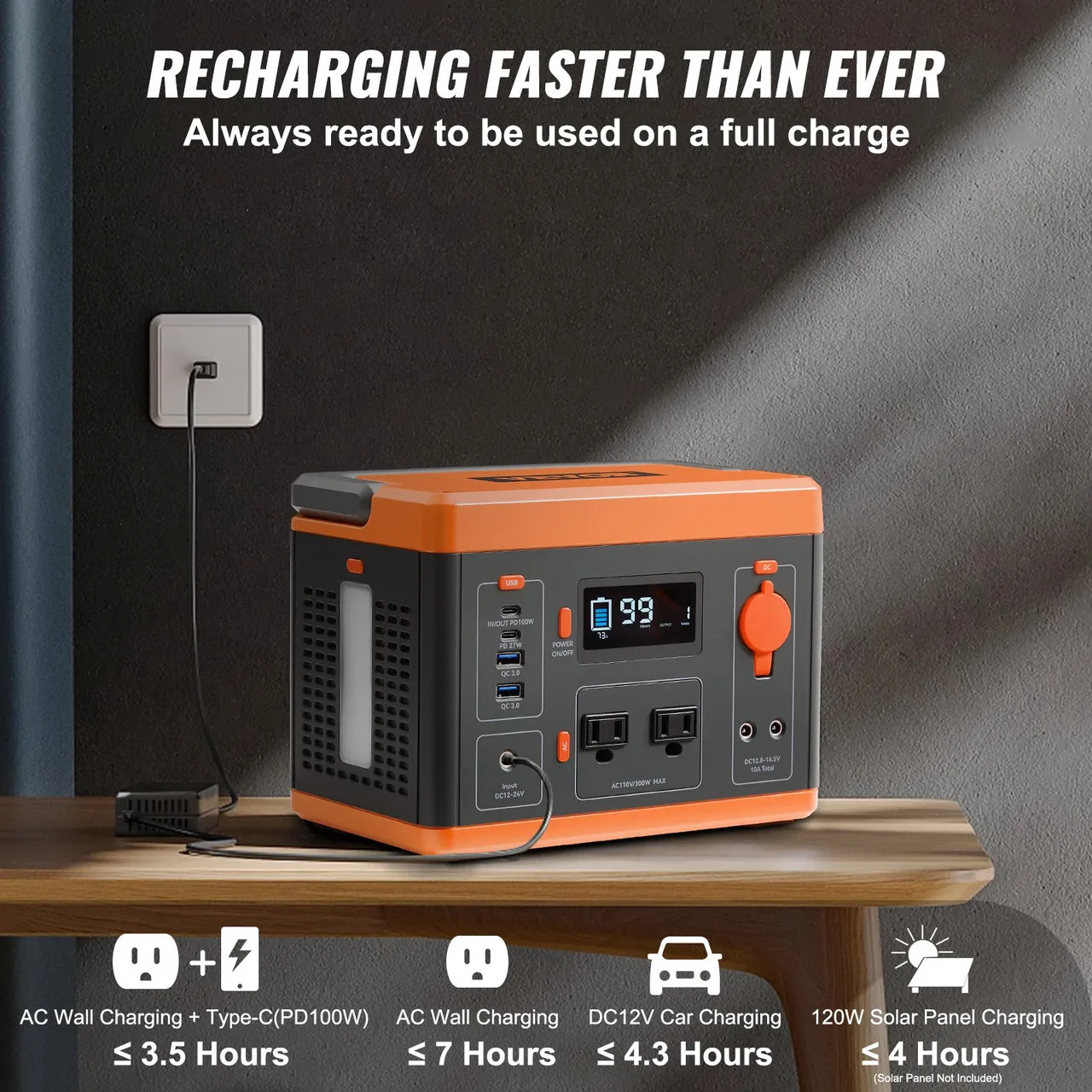Portable Lithium Solar Generator & Battery Station - view 4