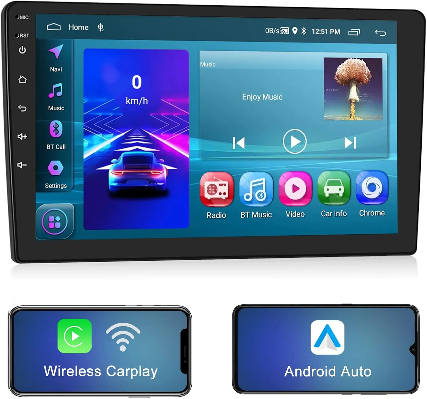 Premium 12.1-Inch Android Touchscreen Dash Radio - view 2
