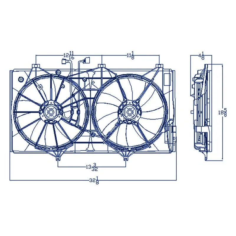 Racing Radiator Mounted Dual Fan Shroud Module - view 5