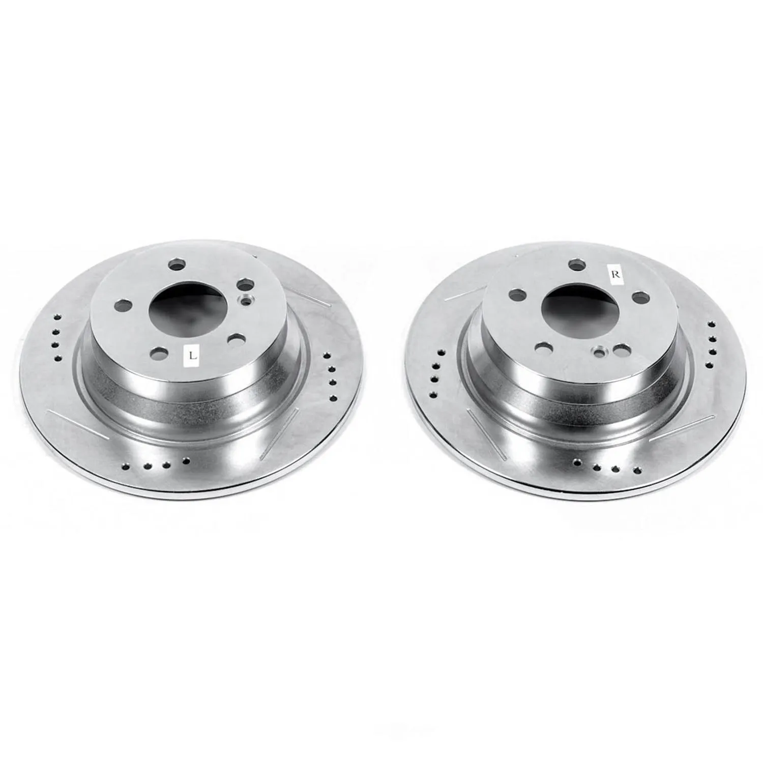 Rear Heavy-Duty Drilled Brake Rotors (Pair) - Brakes for Trucks & SUVs