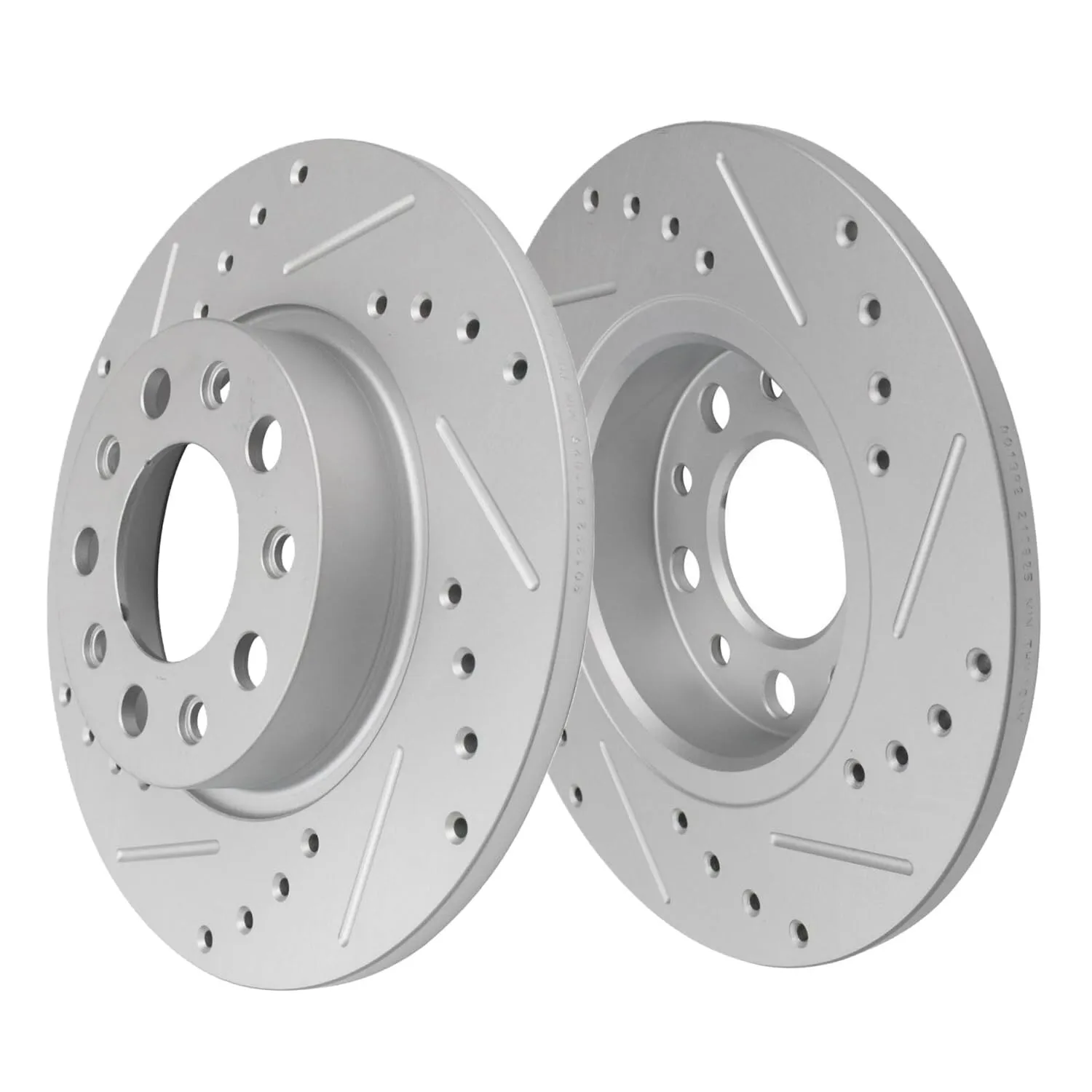 Rear Heavy-Duty Drilled Brake Rotors (Pair) - view 2