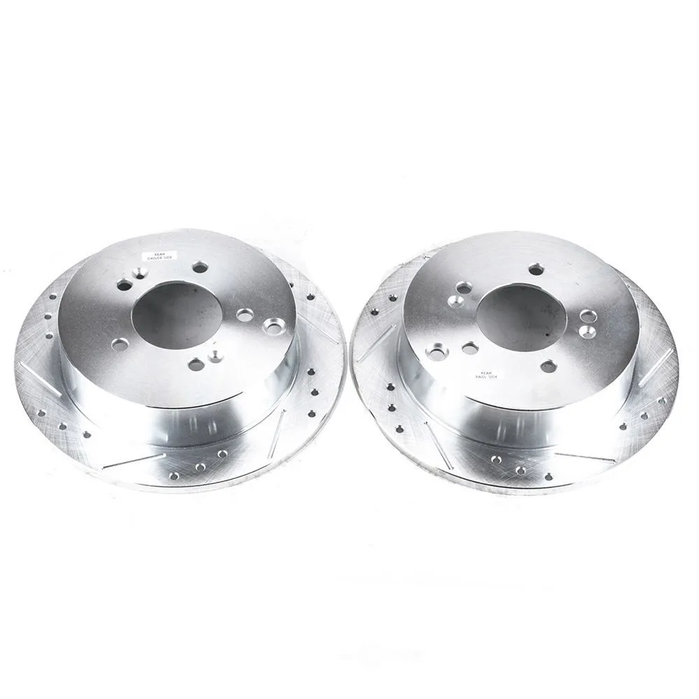 Rear Heavy-Duty Drilled Brake Rotors (Pair) - view 5
