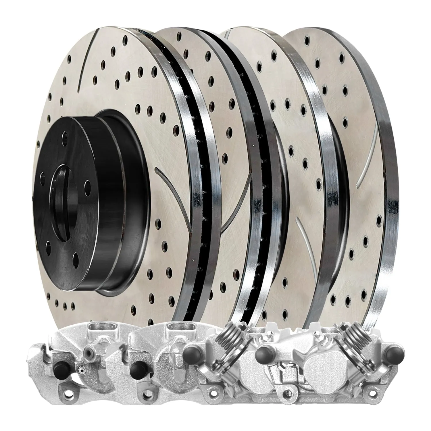 Rear Performance Slotted Brake Rotors (Pair) - view 2
