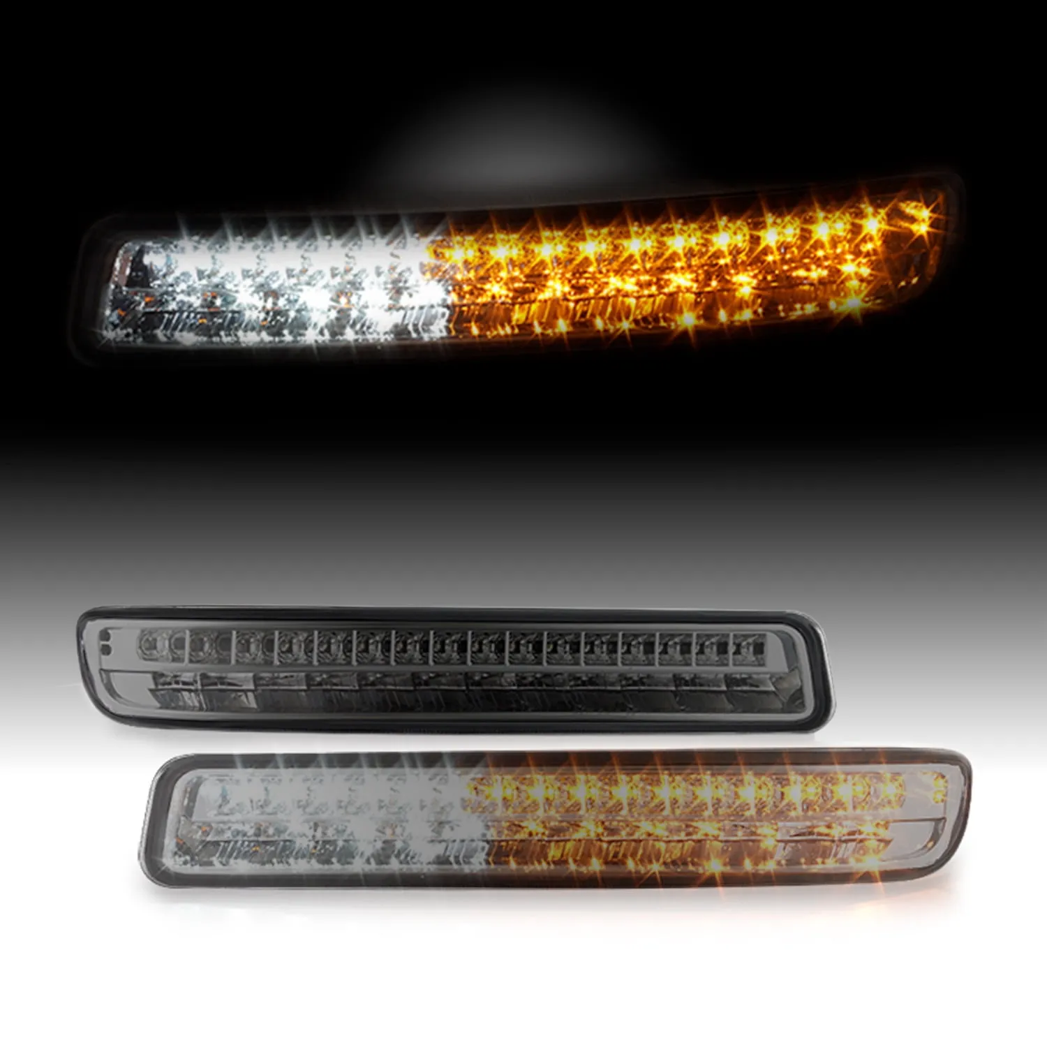 Smoked Lens LED Front Bumper Headlights (Pair) - view 4