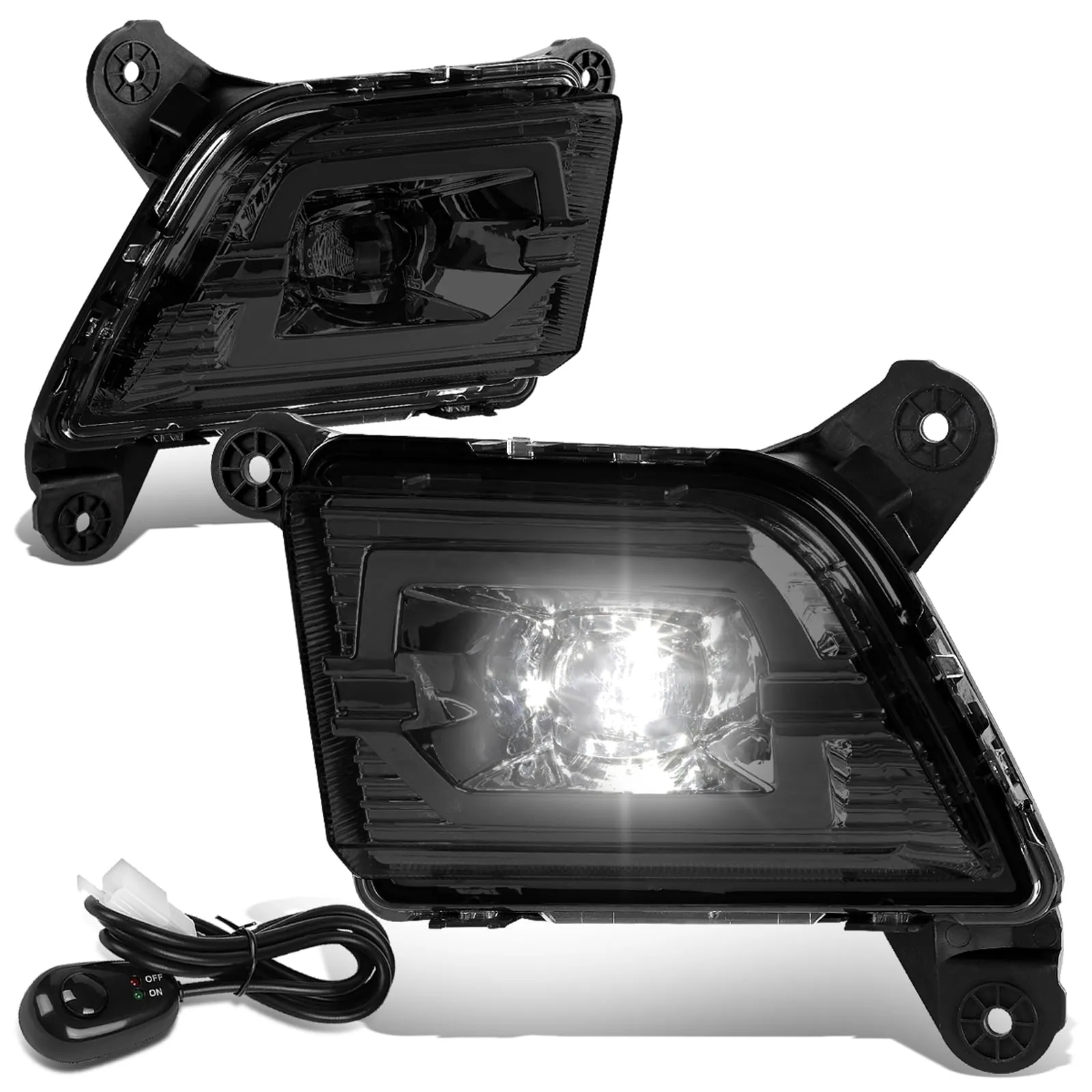 Smoked Lens LED Front Bumper Headlights (Pair) - view 5