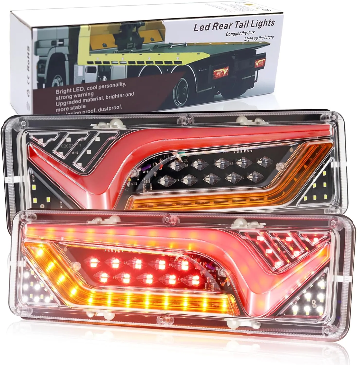 Smoked Lens Rear LED Tail Light Assembly (Left) - view 3