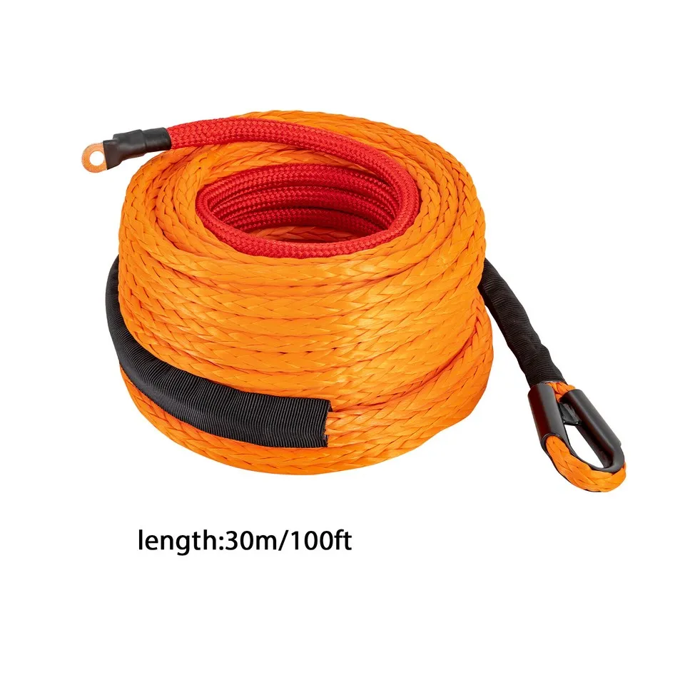 Synthetic Winch Rope Line Upgrade (100 feet) - Towing & Utility for Off-Road Jeeps