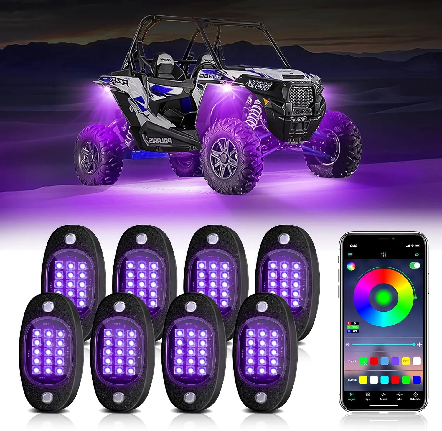 Underbody RGB Rock Light Kit (8 Pods) - view 2