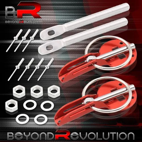 Universal Billet Aluminum Hood Pins Kit (Locking) - Exterior & Body for Track Cars