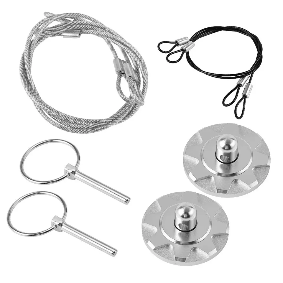 Universal Billet Aluminum Hood Pins Kit (Locking) - view 3