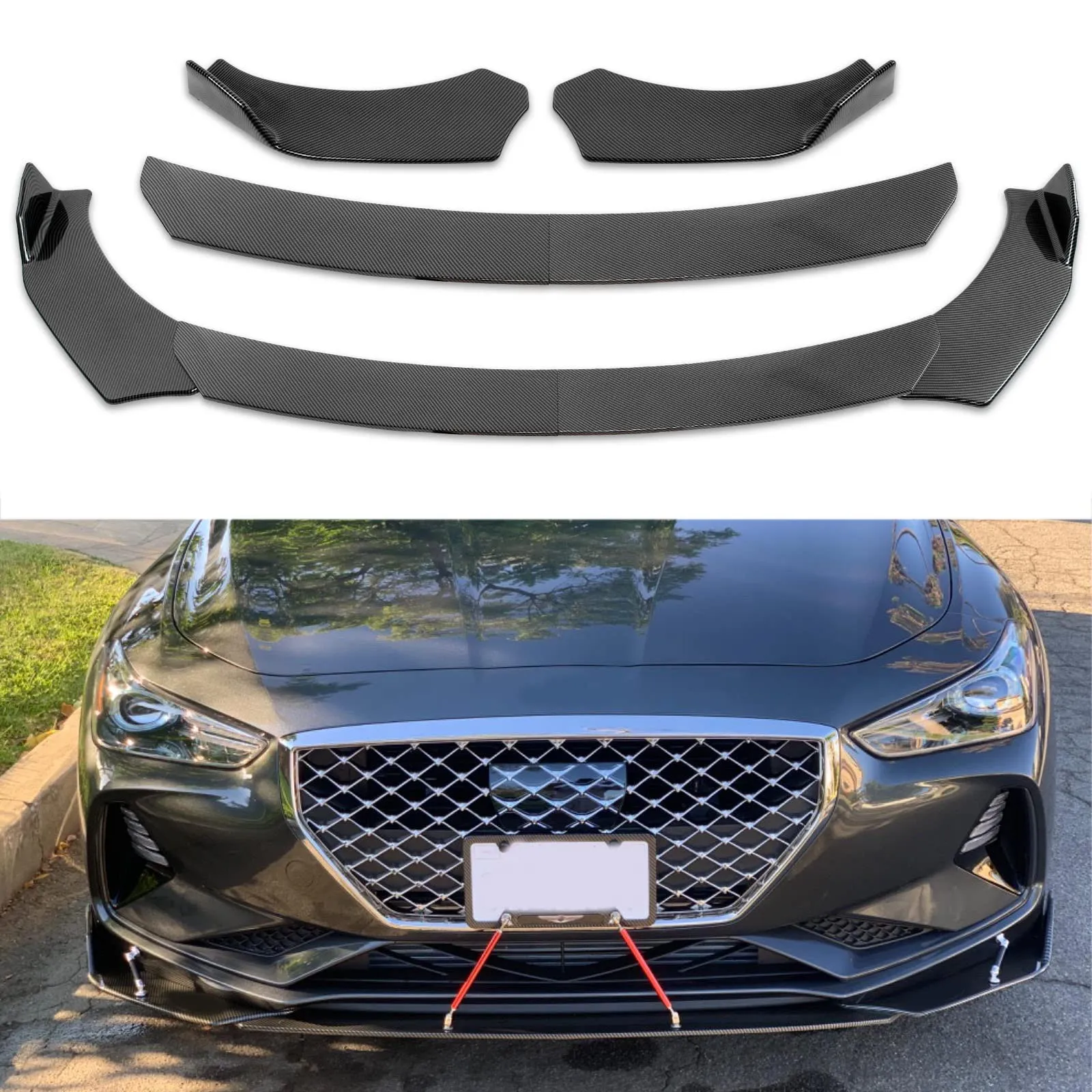 Unpainted Replacement Front Bumper Lip Spoiler - view 2