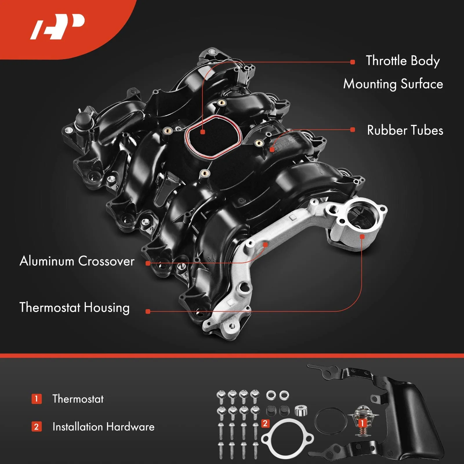Upper Composite Intake Manifold Runner - view 4
