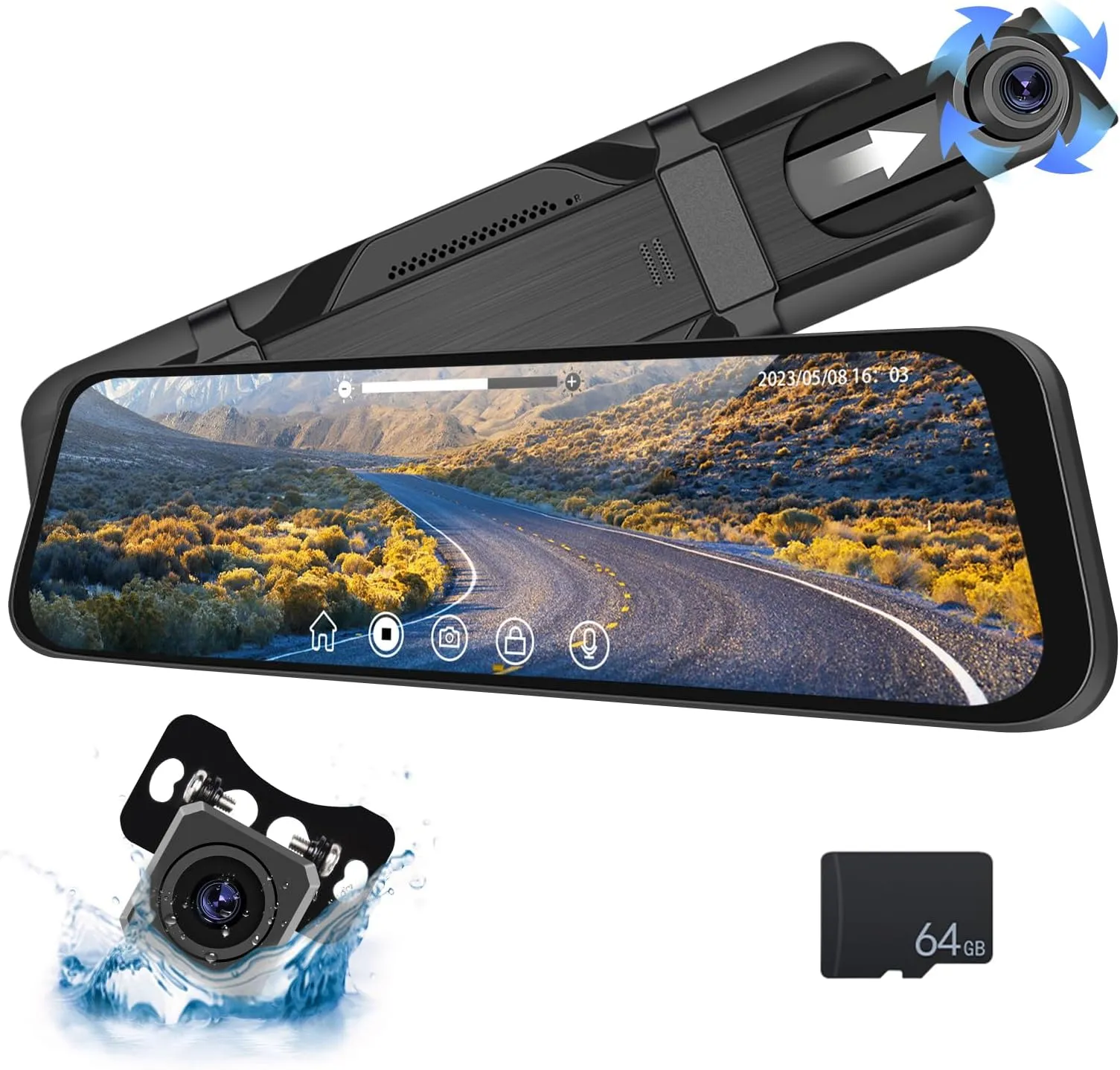 Waterproof Smart Rearview Mirror System Fleet Pack - view 2