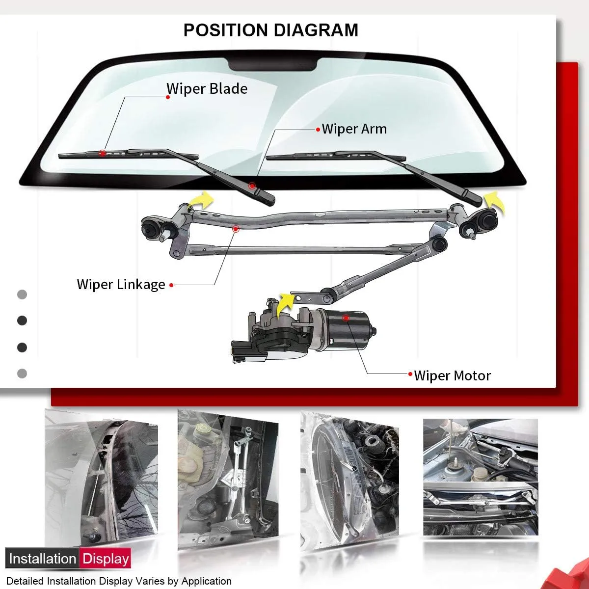 Windshield Wiper Motor & Linkage Transmission - view 4