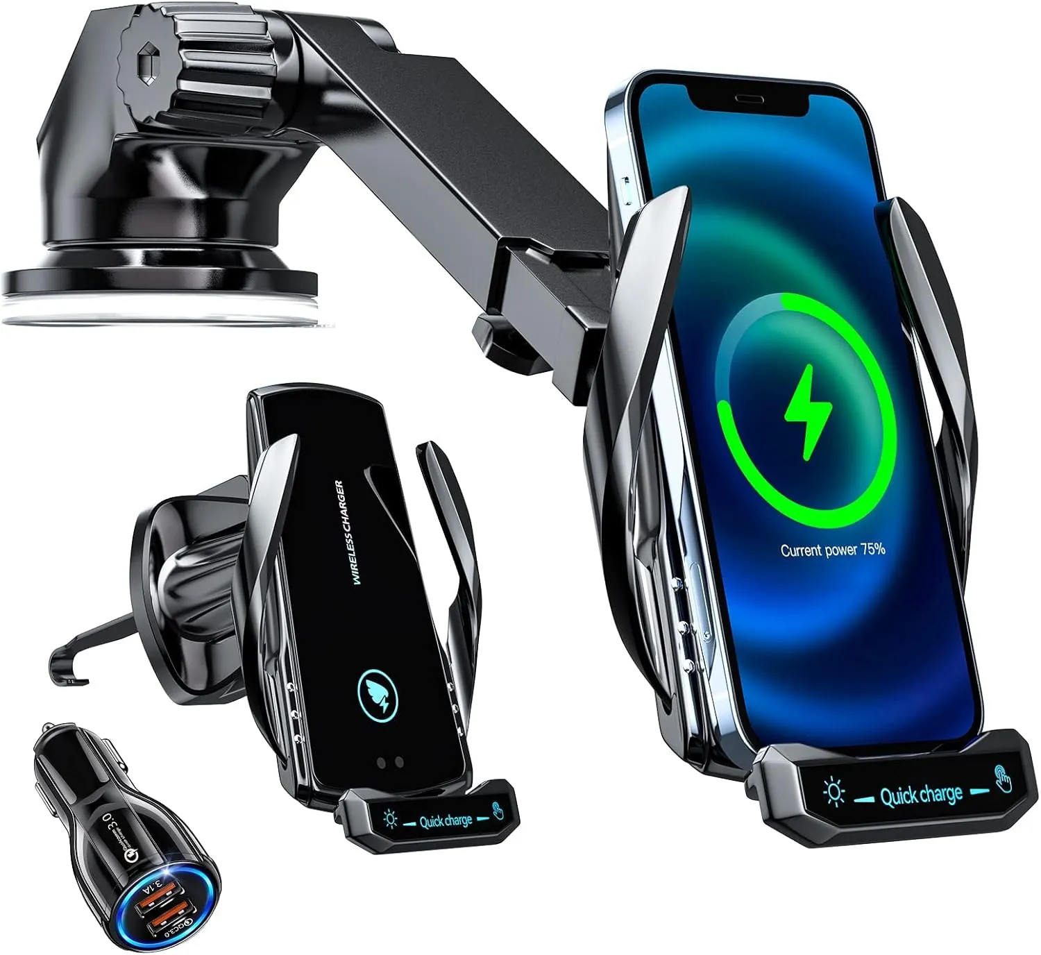 Wireless Smart Phone Charging Dash Mount Pad - Electronics for Modern SUVs